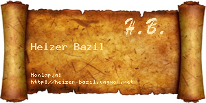 Heizer Bazil névjegykártya